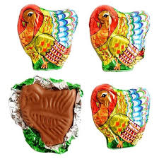 Foil-Wrapped Chocolate Turkeys (Flat), 8-Pack